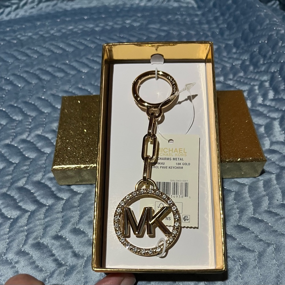Michael Kors Gold Charm with Crystal Detail